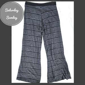 Anthropologie - Black & Gray Wide Leg Pants